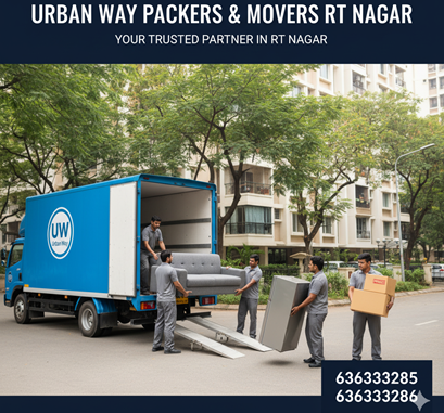 Professional packers and movers team working in RT Nagar